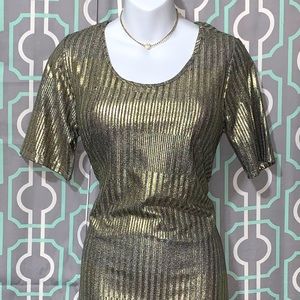 Black and gold dress